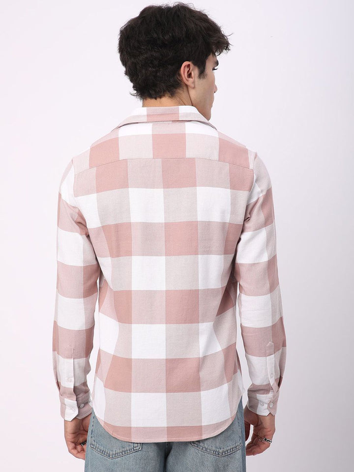 VASTRADO Men Classic Slim Fit Checked Casual Shirt