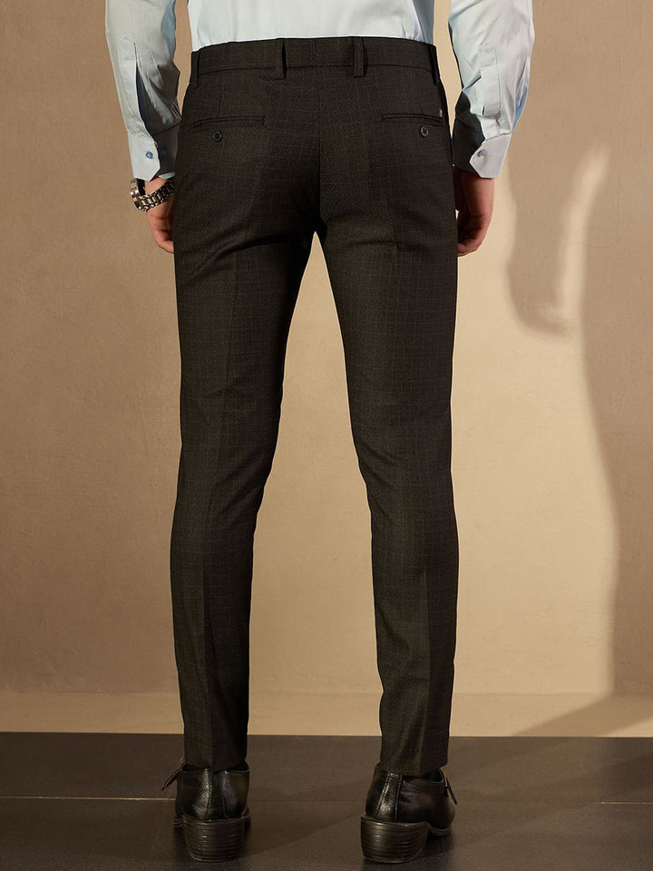 DENNISON Men Autofit Flexi waist Checked Trouser