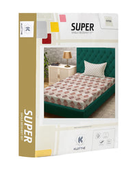 KLOTTHE Cadar Bujang Kapas Bunga Beige