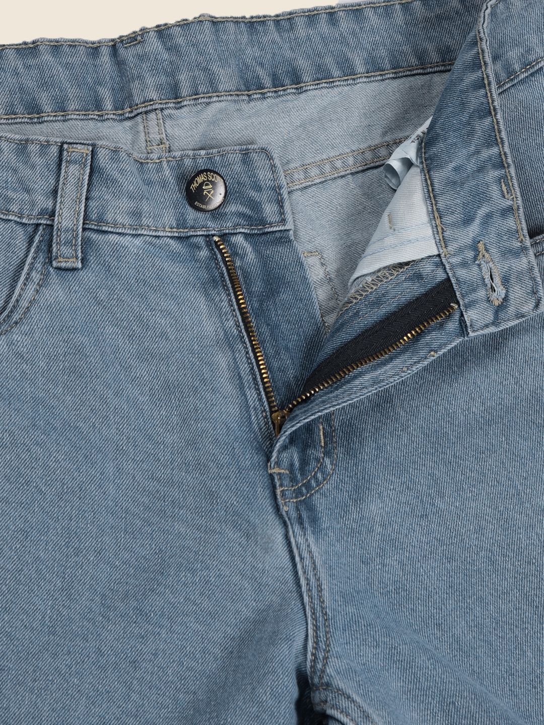 Thomas Scott Men Smart Relaxed Fit Baggy Jeans