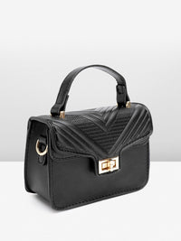 DressBerry Textured Structured Satchel Bag