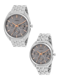 French Connection Analogue Multi Function Couple Watches FCN0113SM