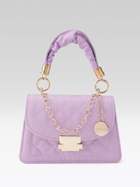 DressBerry Structured Quilted Satchel Bag