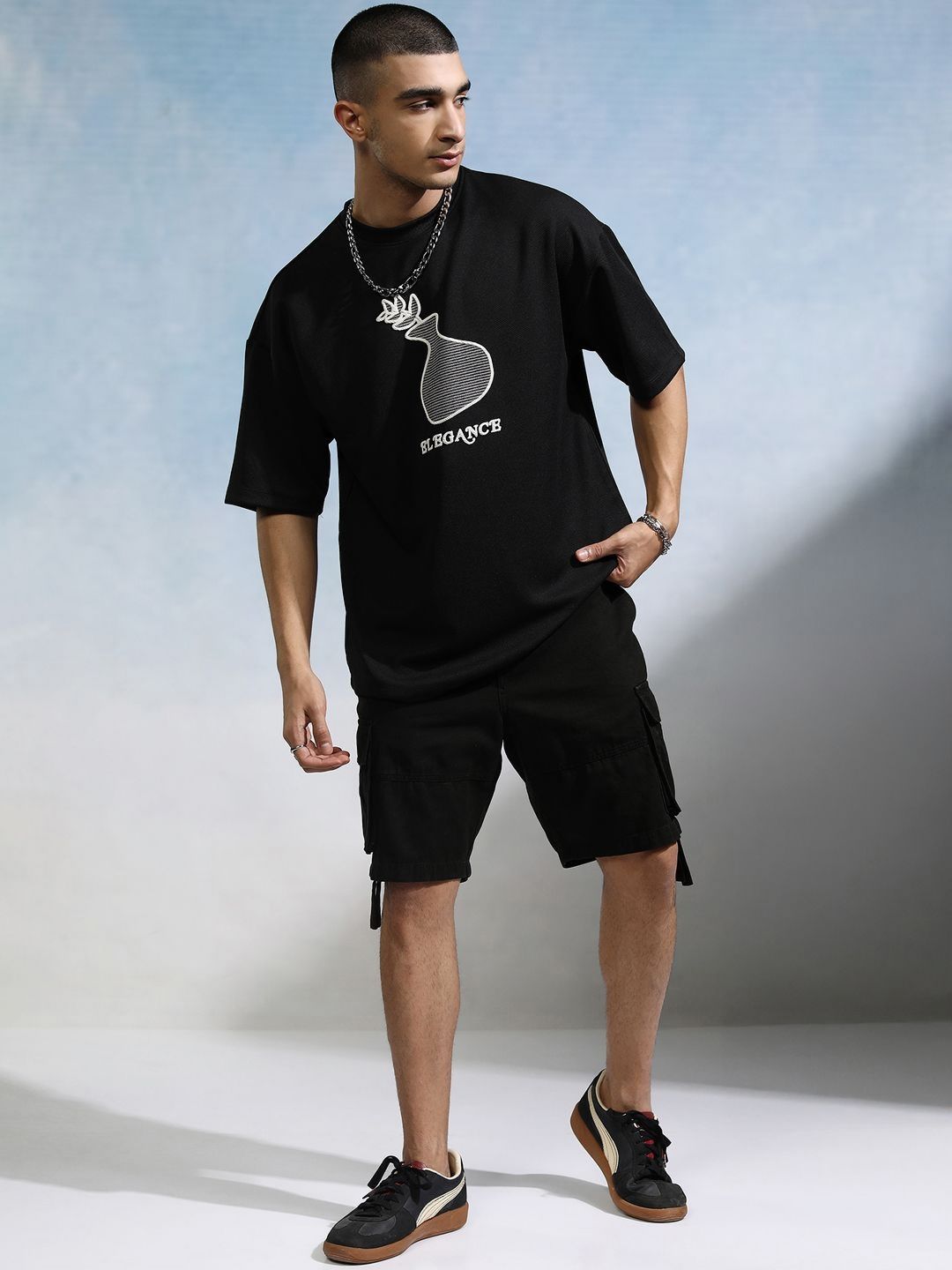 HIGHLANDER Men Drop-Shoulder Sleeves T-shirt