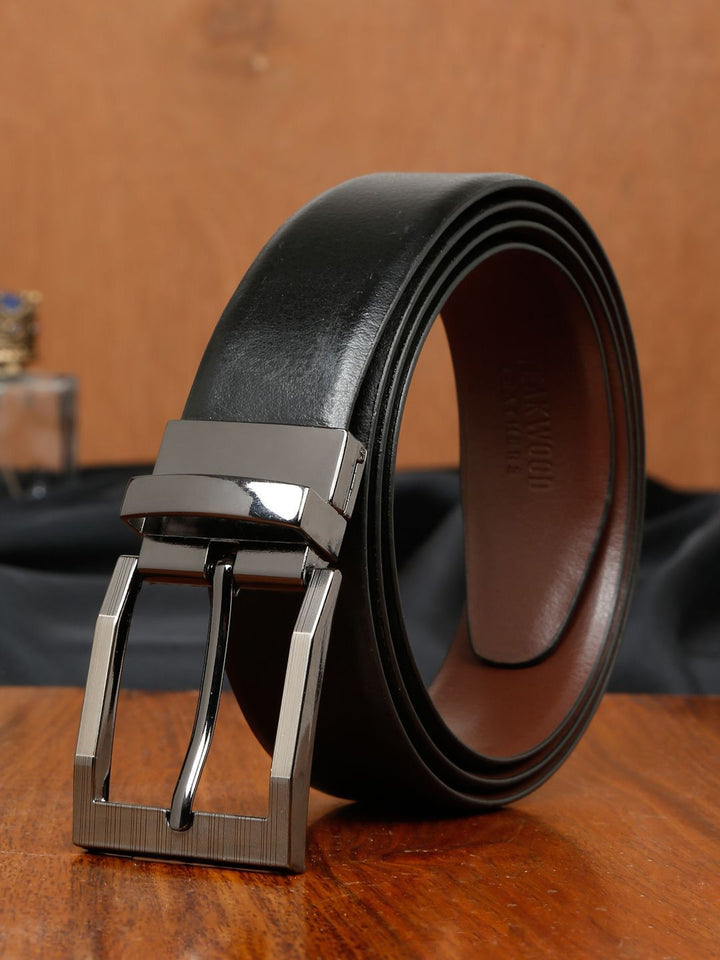 Teakwood Leathers Men Leather Reversible Formal Tang Belt