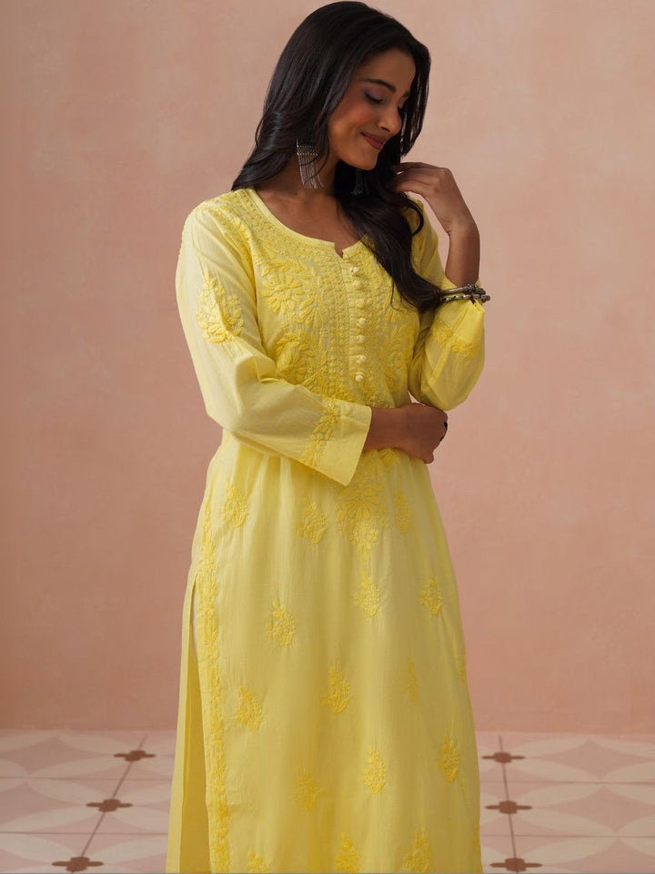 House of Chikankari Women Ethnic Motifs Embroidered Thread Work Kurta