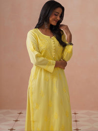 House of Chikankari Women Ethnic Motifs Embroidered Thread Work Kurta