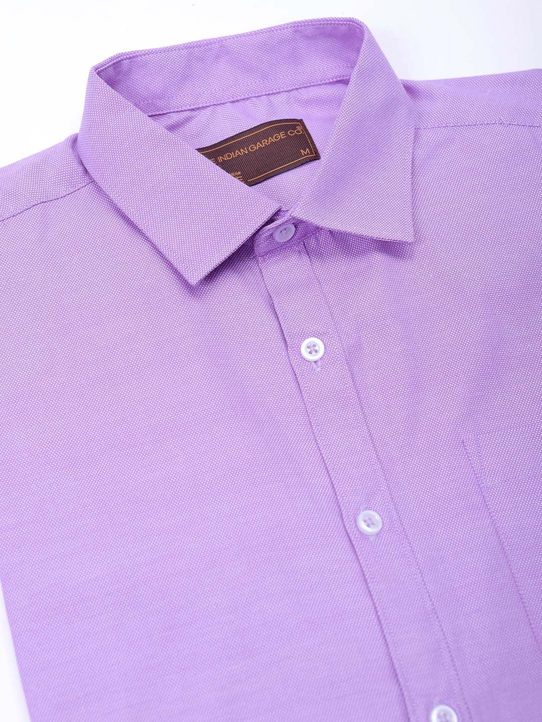 The Indian Garage Co. X Luxe Men Spread Collar Solid Slim Fit Formal Shirt