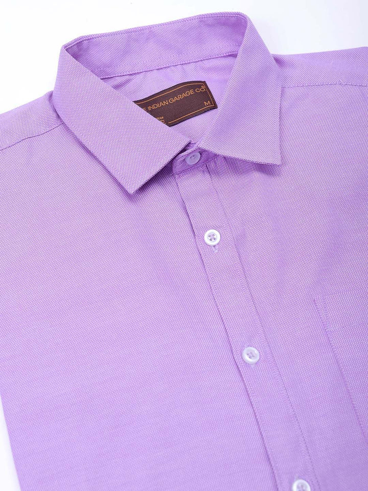 The Indian Garage Co. X Luxe Men Spread Collar Solid Slim Fit Formal Shirt