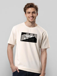 ADRO Typography Printed Round Neck Cotton T-shirt