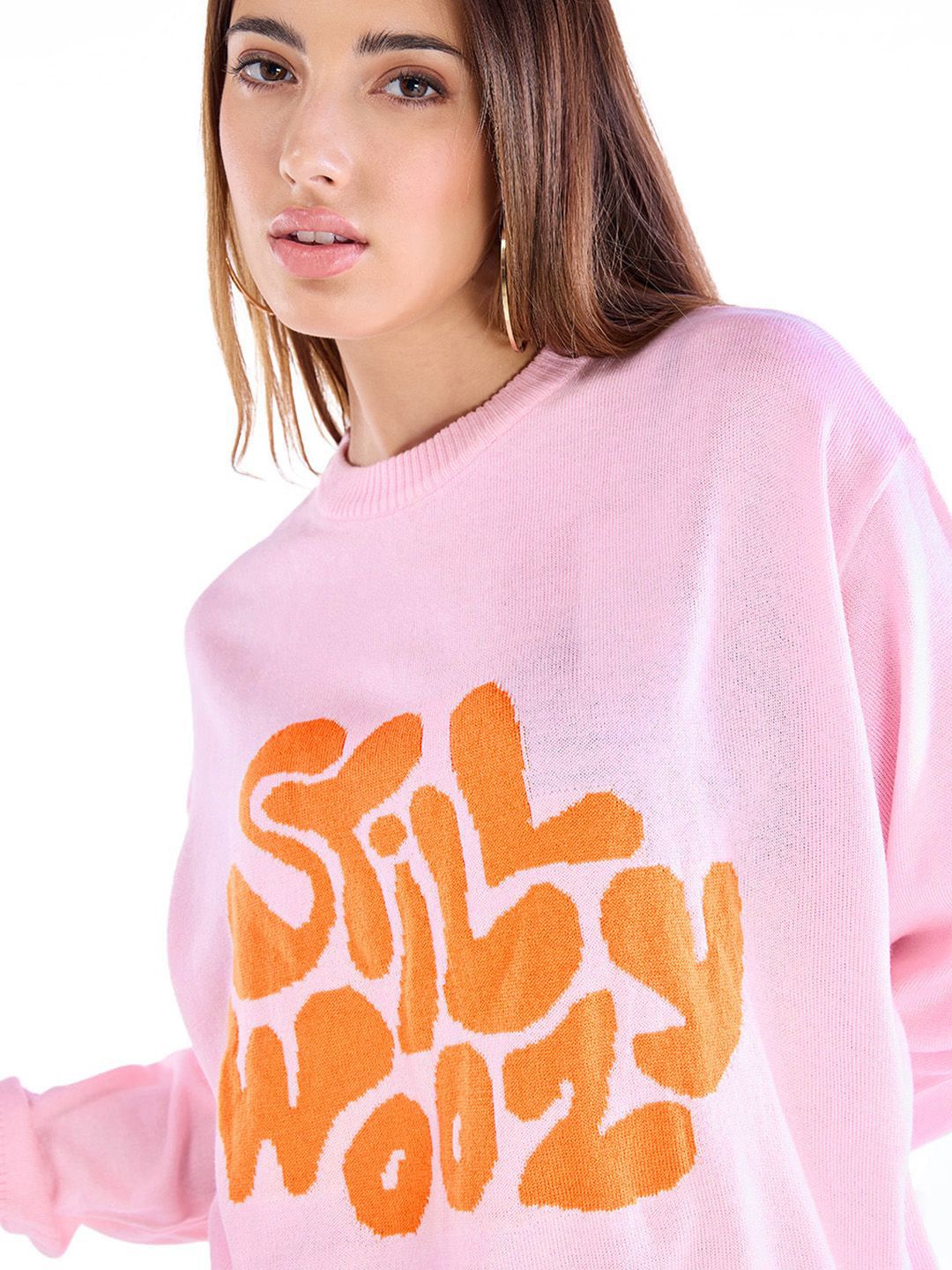 Bewakoof Women Typography Printed Pullover Sweaters