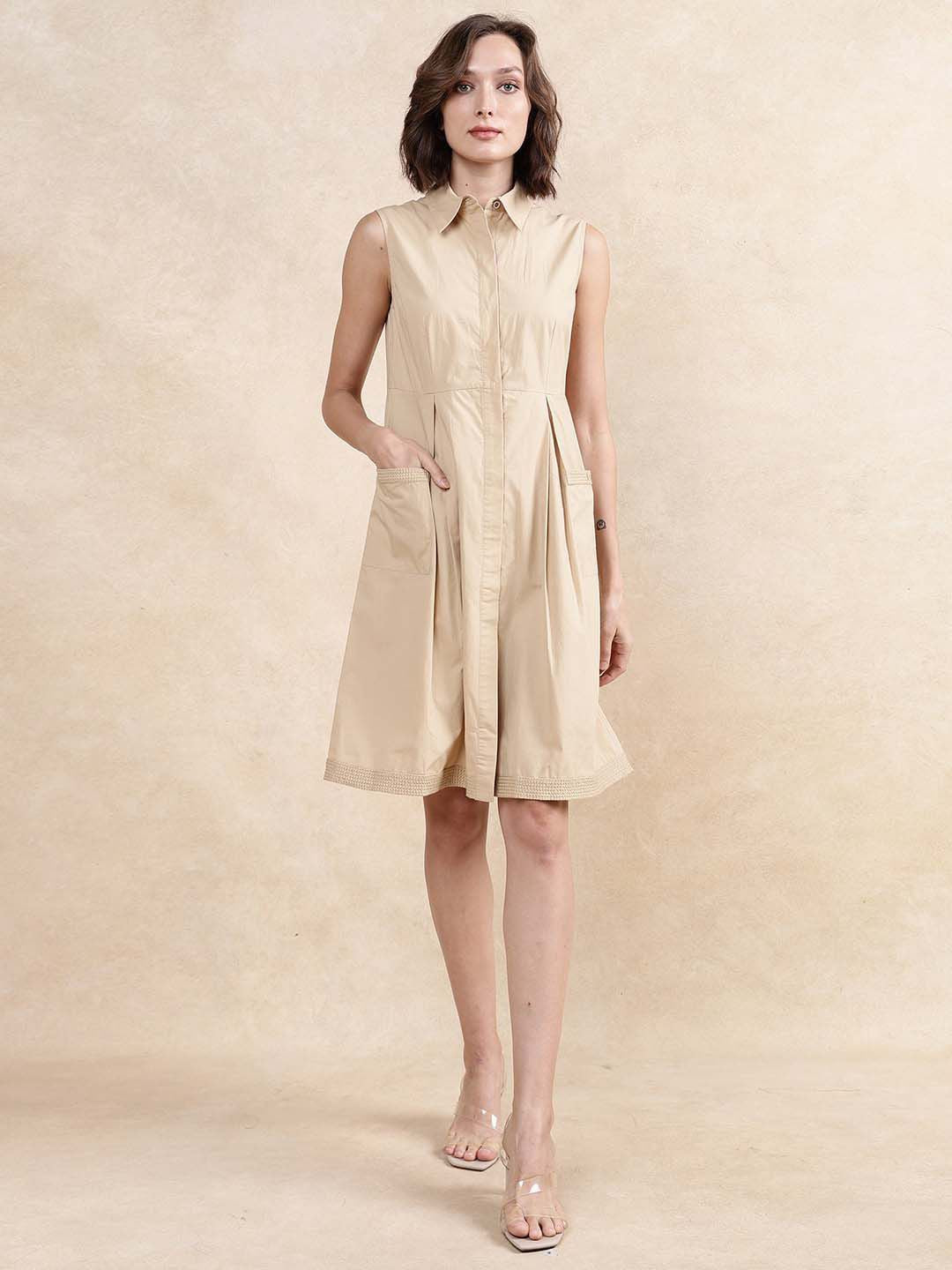 Rareism pakaian midi A-line formal