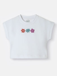 Nauti Nati Girls Printed Short Sleeves Top With Shorts