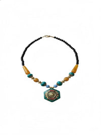 PANASH Gold-Plated Artificial Beaded Antique Necklace