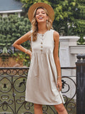 DressBerry Gathered Detail Knee Length Empire Dress