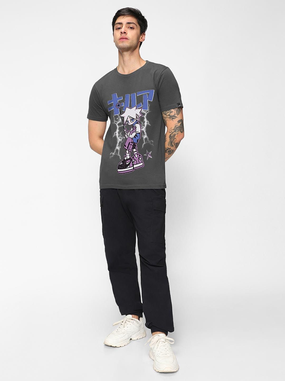 Bewakoof Graphic Printed Round Neck Pure Cotton T-shirt