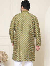 SOJANYA PLUS Size Geometric Printed Band Collar Straight Kurta