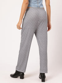 DressBerry Women Stripe Strike Monochrome Trousers