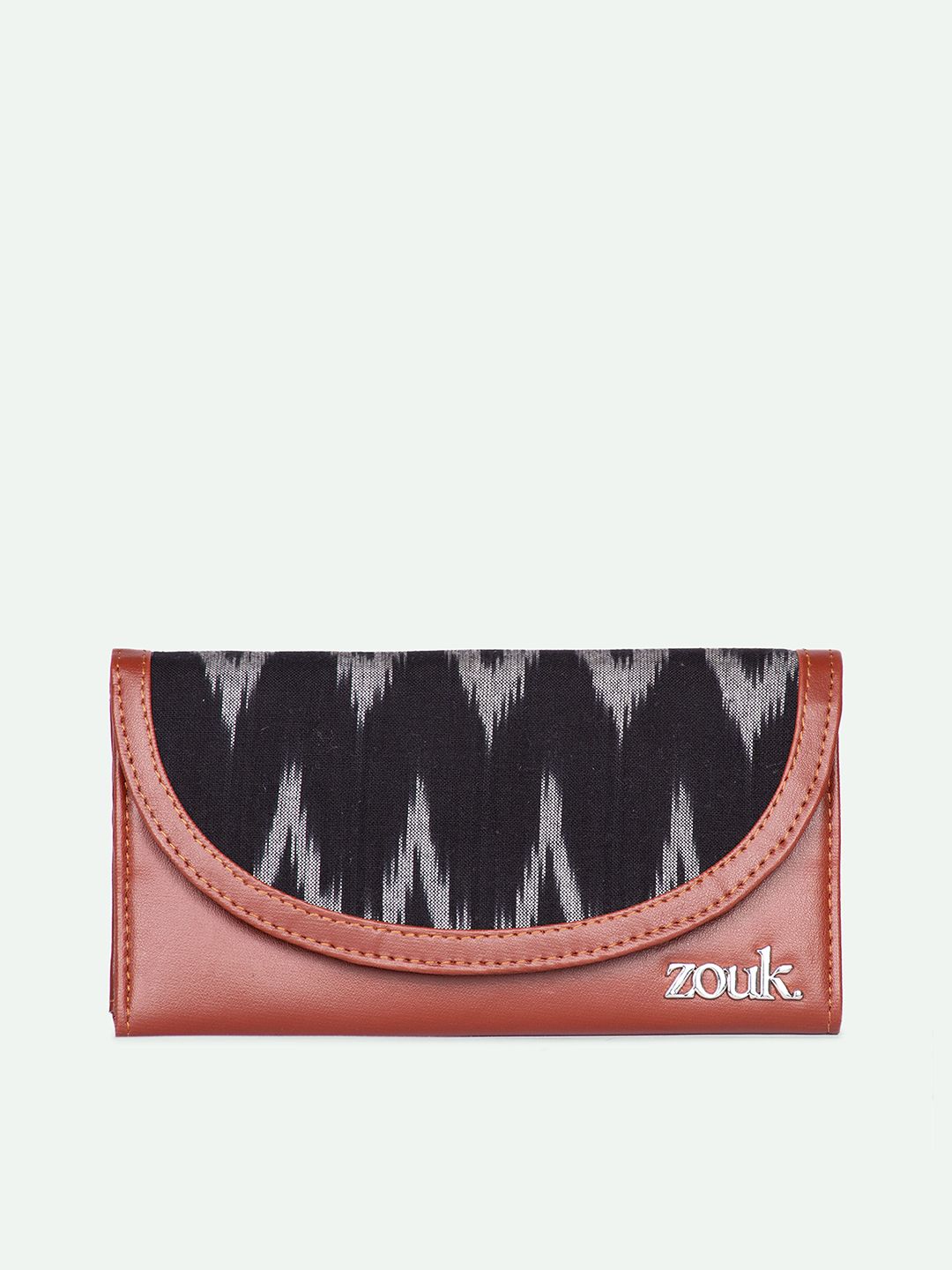 ZOUK Women Printed Ikat Wave Kyra Leather Envelope Wallet