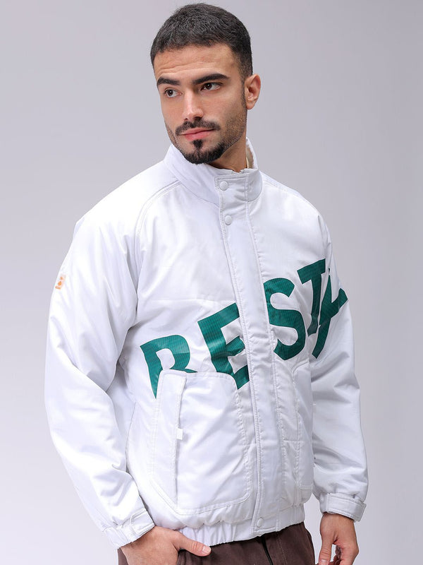 The Indian Garage Co Men Lightweight Puffer Jacket with Patchwork