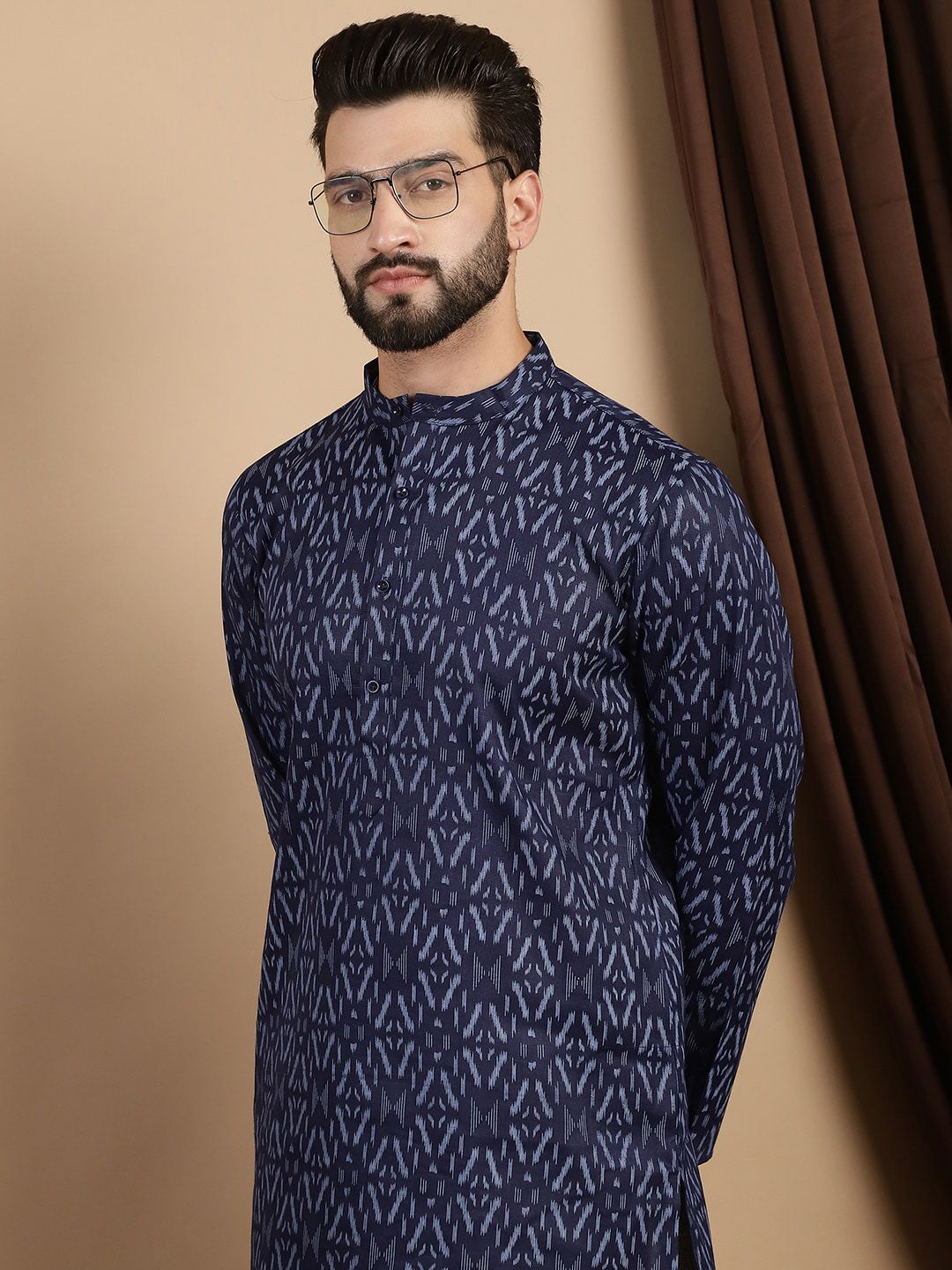 Anouk Floral Printed Regular Pure Cotton Kurta & Churidar