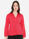 RAREISM Women Solid V-Neck Top
