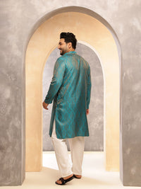 SOJANYA PLUS Woven Design Kurta Lurus Sutera Kolar Mandarin