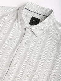 VASTRADO Men Classic Spread Collar Multi Striped Slim Fit Casual Shirt