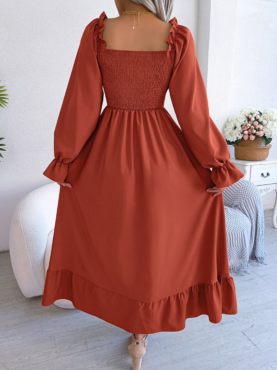 all about you Puff Sleeve Maxi Dress