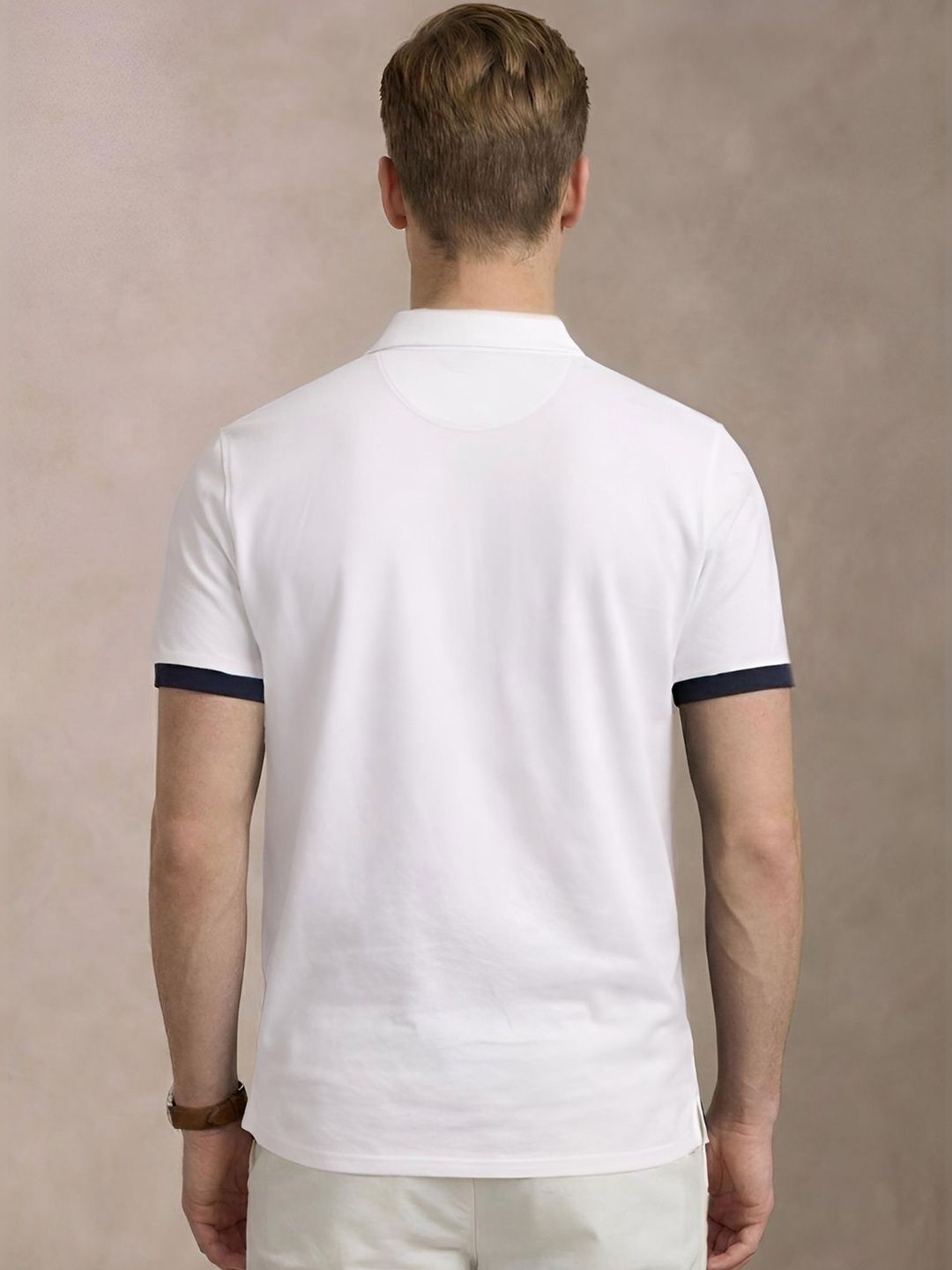 ADRO Men Colourblocked Polo Collar T-shirt