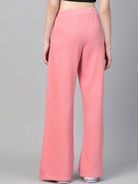 SASSAFRAS Women Wide Leg Cotton Track Pants