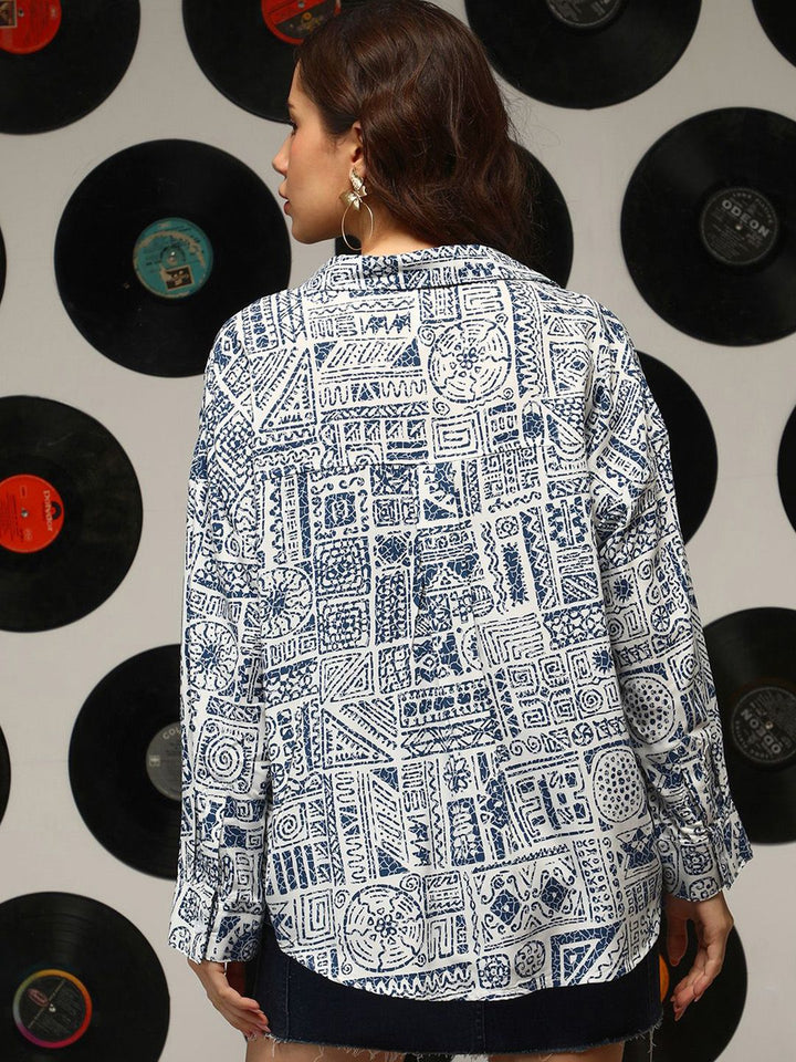 Campus Sutra Women Comfort Opaque Printed Casual Shirt