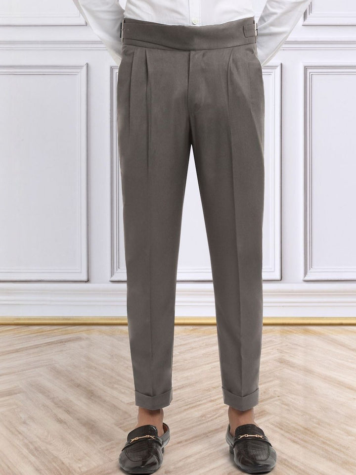 KLOTTHE Lelaki Slim Fit Seluar Pleated Mudah Dicuci