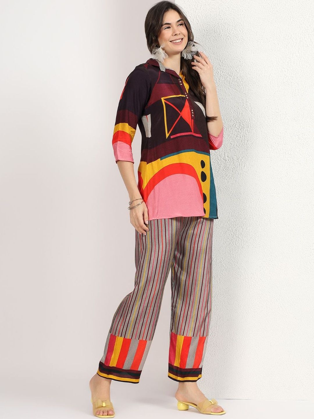 Mamicha Printed Shirt with Trousers