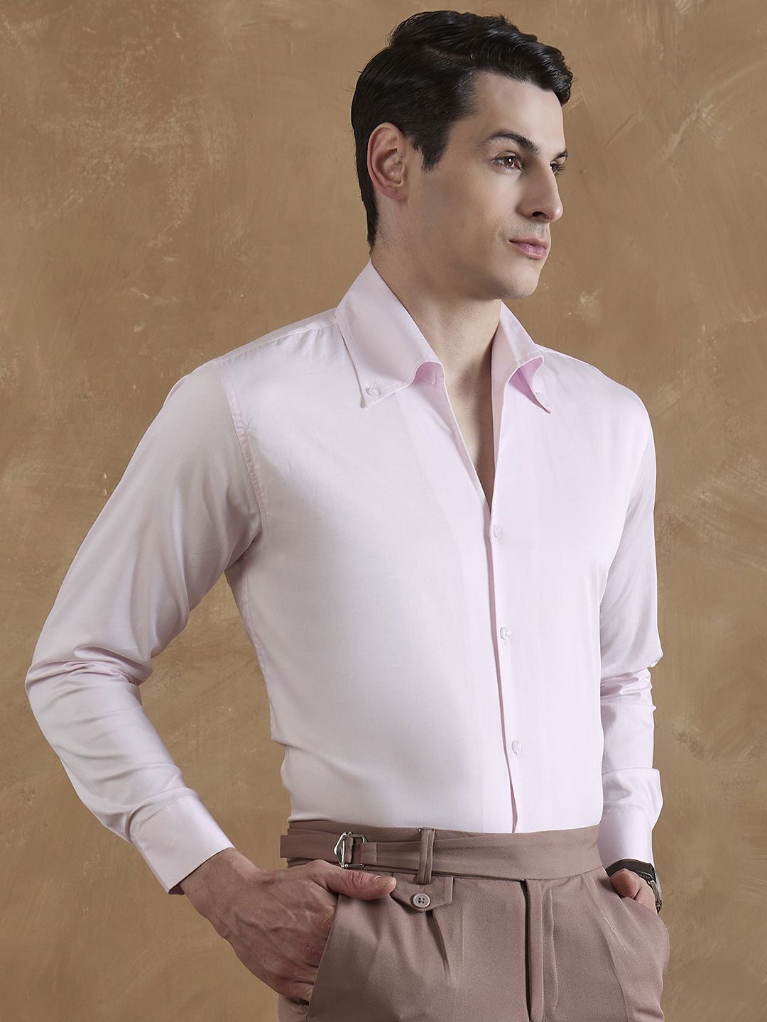 DENNISON Men Smart Fit Button-Down Collar Cotton Cooper Collar Formal Shirt