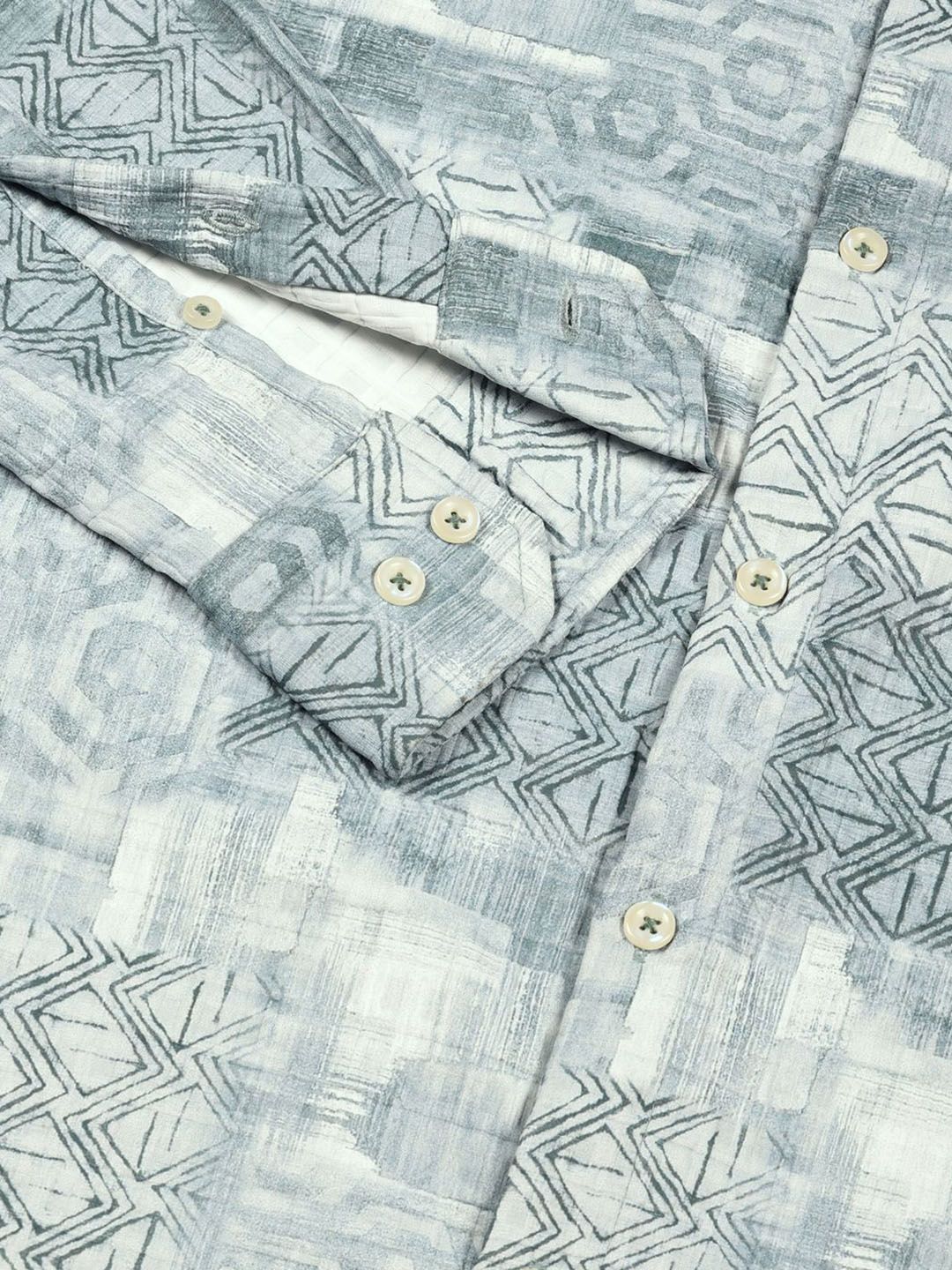 Thomas Scott Men Premium Slim Fit Opaque Printed Casual Shirt