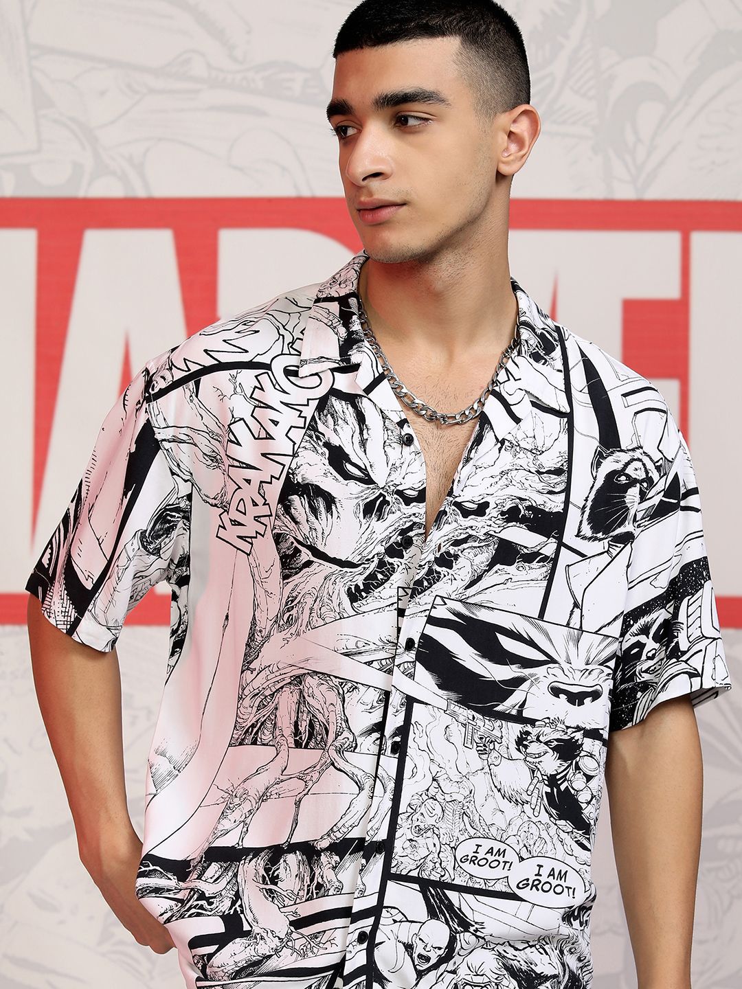 HIGHLANDER Men Graphic Printed Drop Shoulder Sleeves Casual Shirt