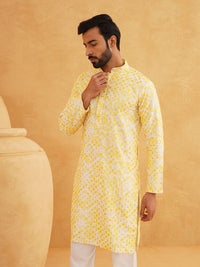 SOJANYA Geometric Embroidered Sequinned Pure Cotton Straight Kurta With Churidar