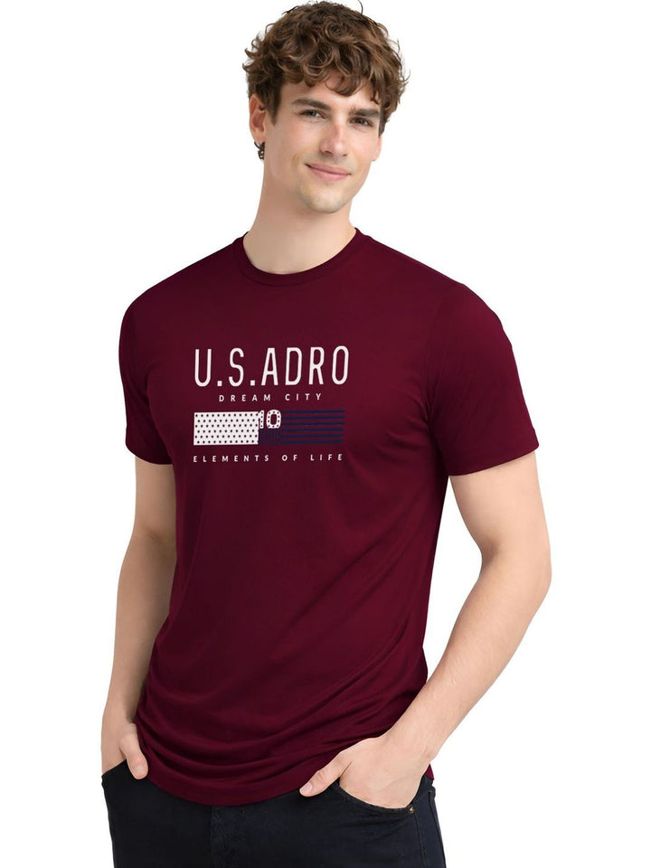 ADRO Men Brand Logo Printed T-shirt