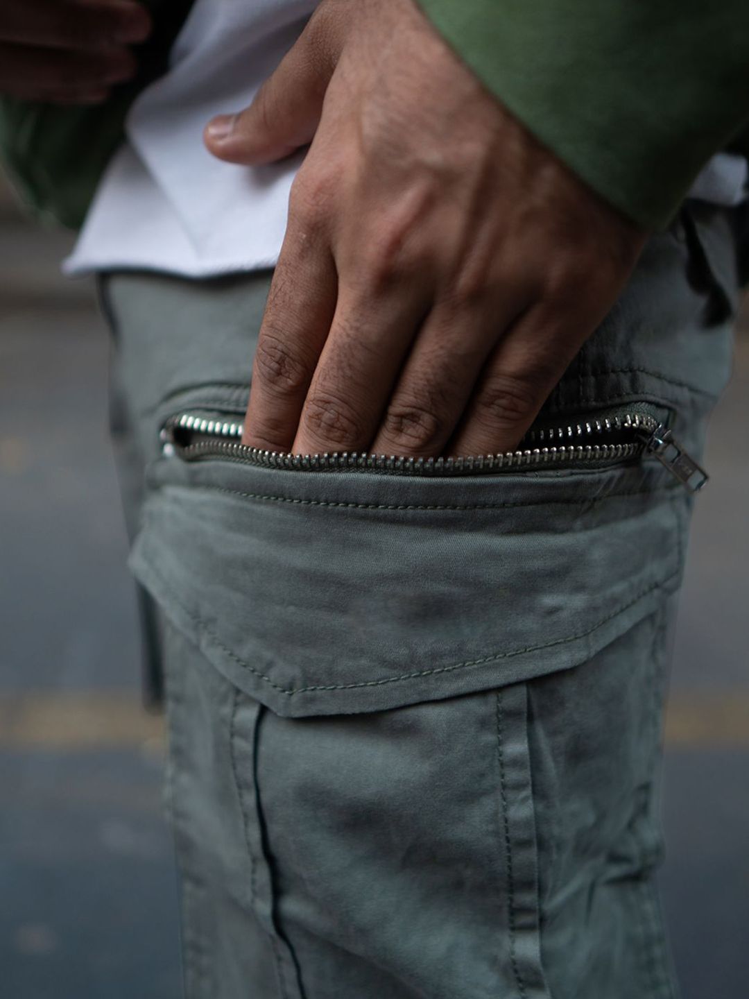 Powerlook Men Olive Biasa Cargo Pant