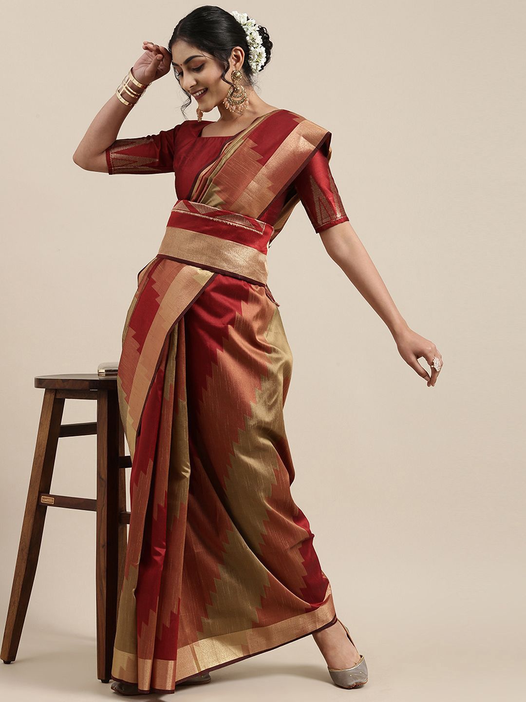 Saree mall Woven Design Zari Banarasi Sarees