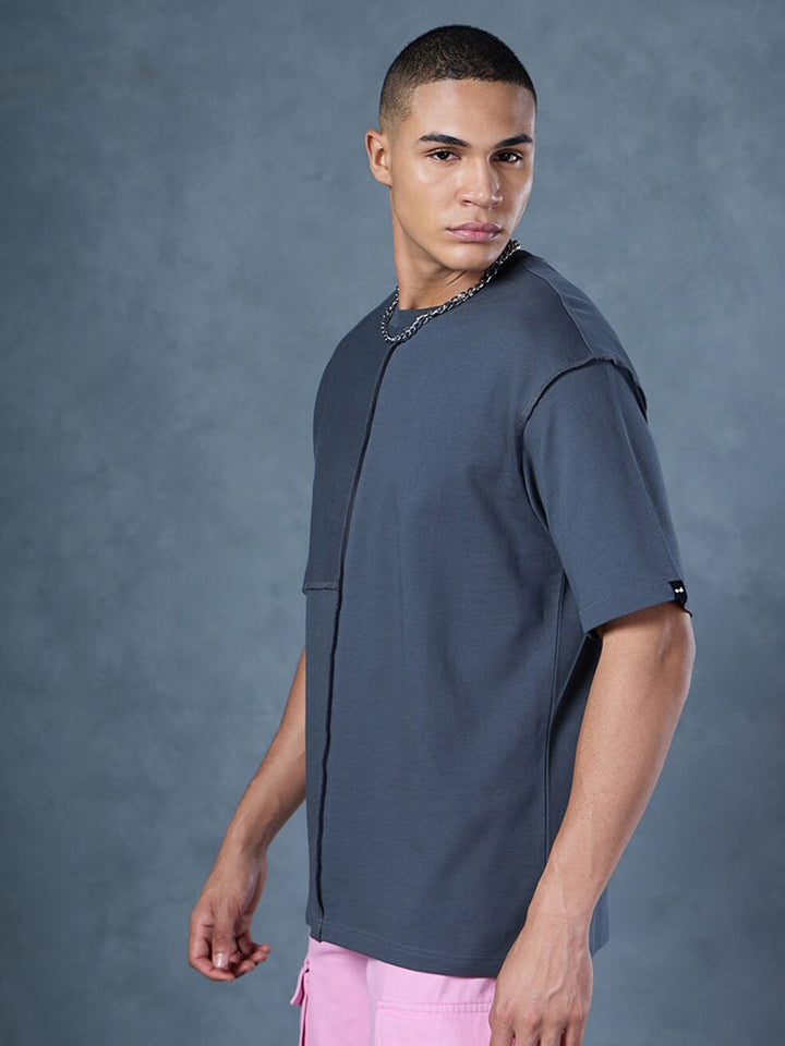 Bewakoof Drop-Shoulder Sleeves Oversized Cotton T-shirt