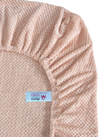 Myntra Elegant Homes Pink Solid Fitted 300 TC Wool Single Bedsheet with 1 Pillow Covers