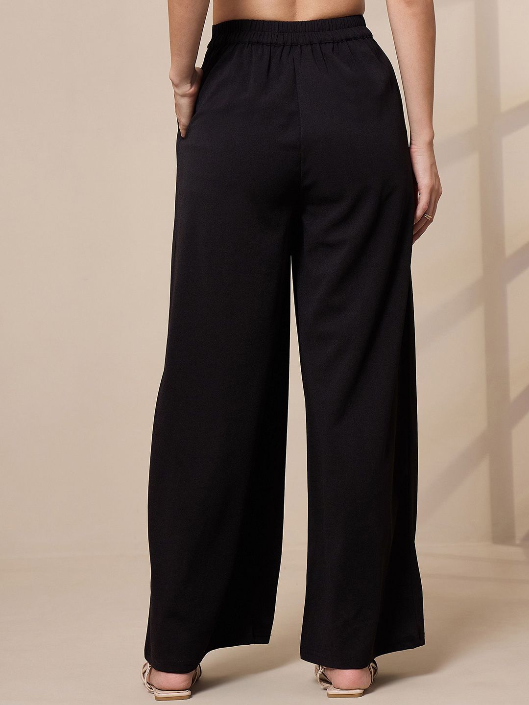SASSAFRAS worklyf Women Relaxed Straight Leg Pleated Trousers
