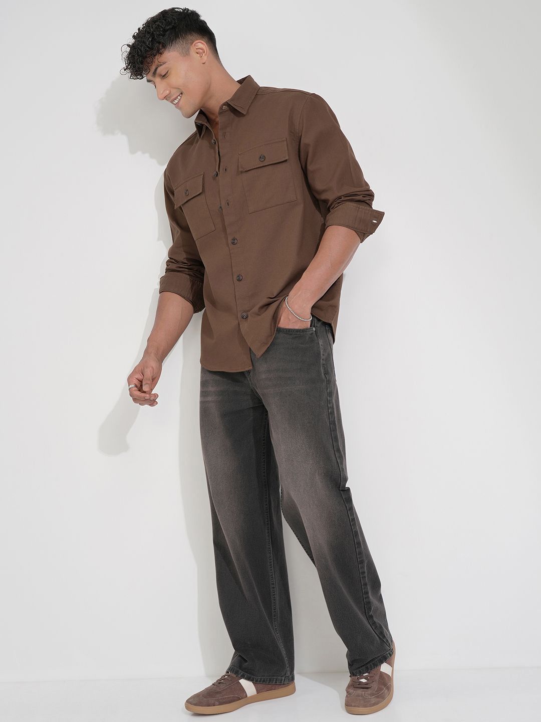 HIGHLANDER Men Comfort Opaque Casual Shirt