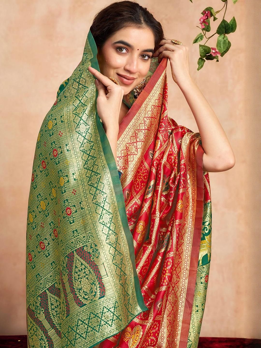 KALINI Woven Design Zari Silk Blend Designer Banarasi Saree
