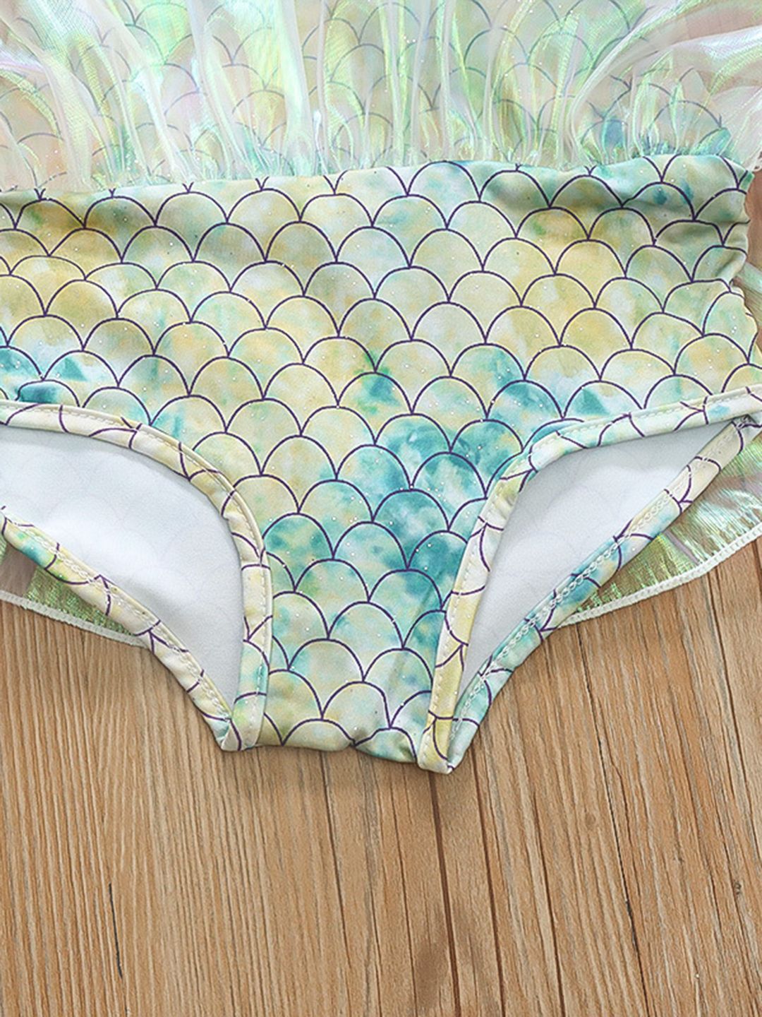 YK Girls Printed Sleeveless Swim Bodysuit