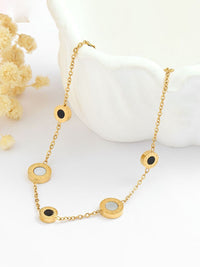 SALTY Demure Stainless Steel Stones Studded Wraparound Bracelet