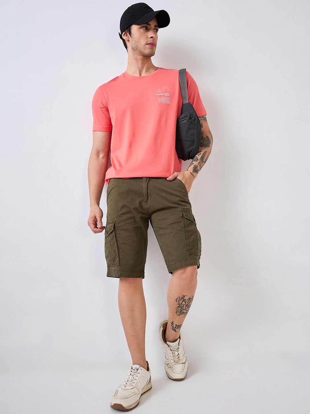 SPYKAR Men Cotton Regular Fit Cargo Shorts