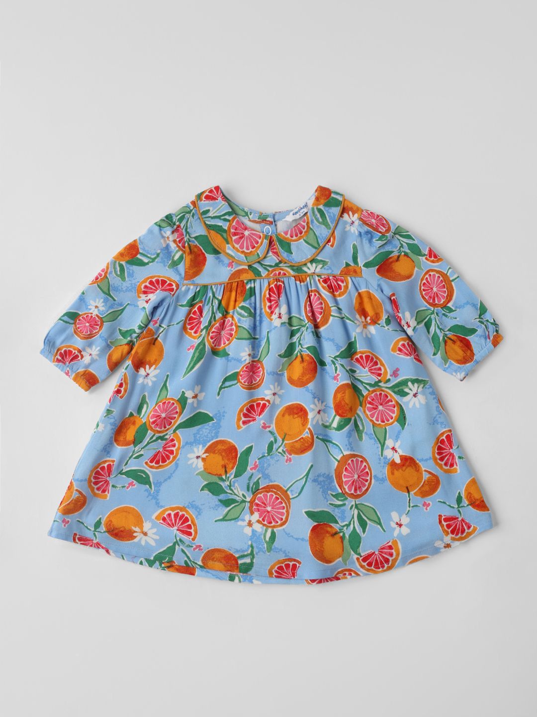 Nauti Nati Tropical Print Peter Pan Collar Empire Dress